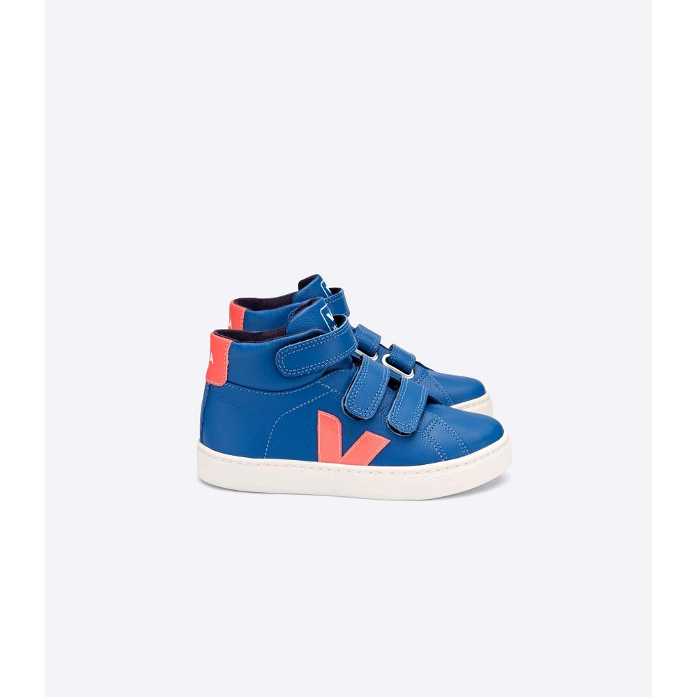 Blue Kids\' Veja ESPLAR MID CHROMEFREE High Tops | AU 680OKI